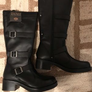 Black Harley Davidson Side zipper Boots!